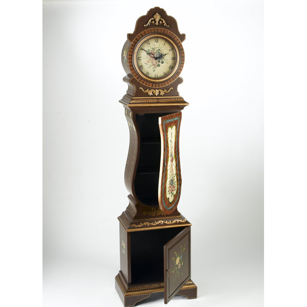 Ophelia & Co. 80'' H Solid + Manufactured Wood Grandfather Clock Wayfair